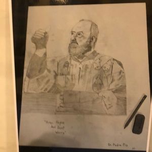 Drawing of St. Padre Pio
